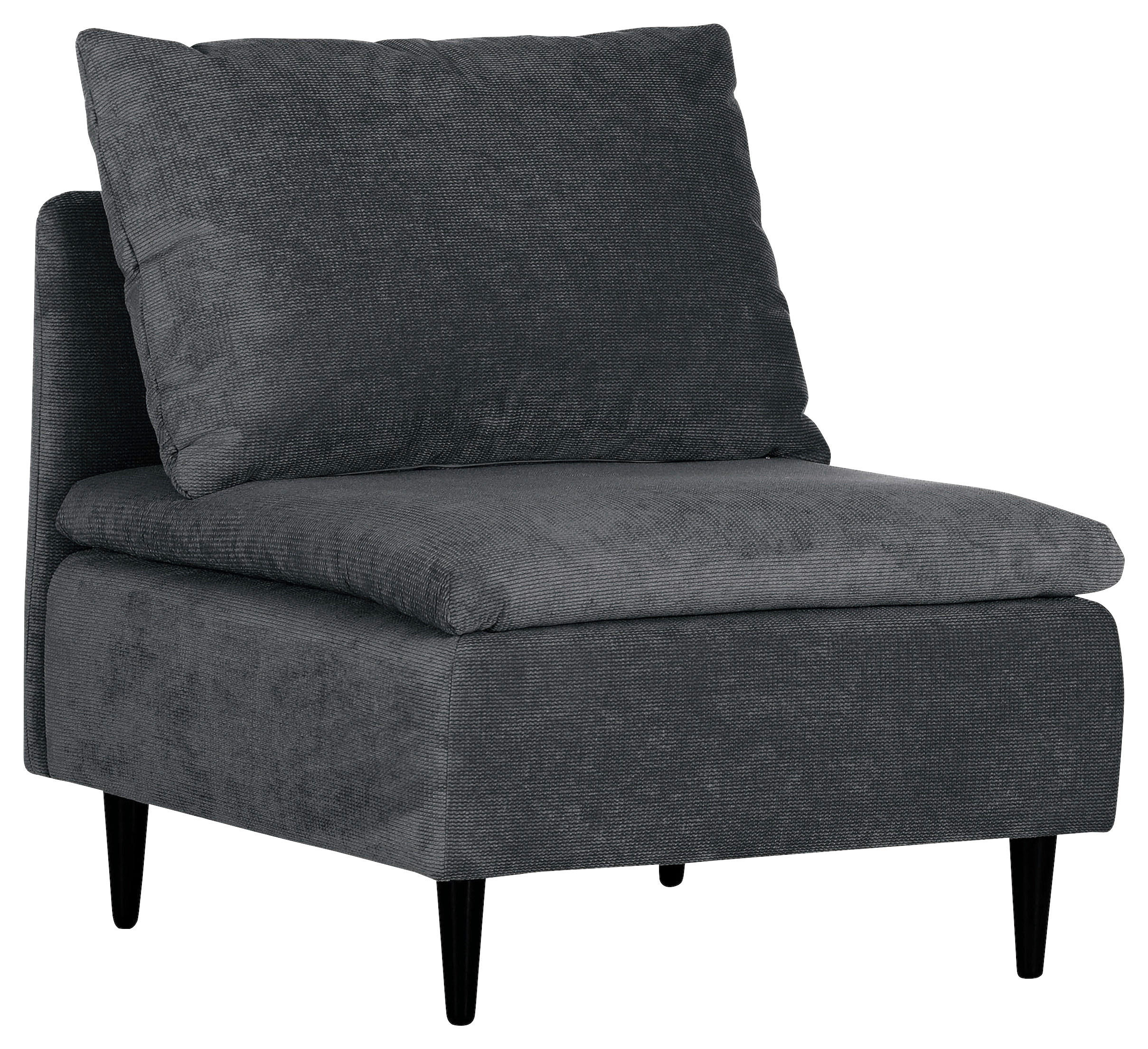 SOFAELEMENT Flachgewebe Anthrazit  - Anthrazit/Schwarz, Konventionell, Holz/Textil (77/72/83cm) - MID.YOU