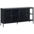 SIDEBOARD Schwarz 170/85/40 cm - Goldfarben/Schwarz, Trend, Glas/Metall (170/85/40cm) - Xora