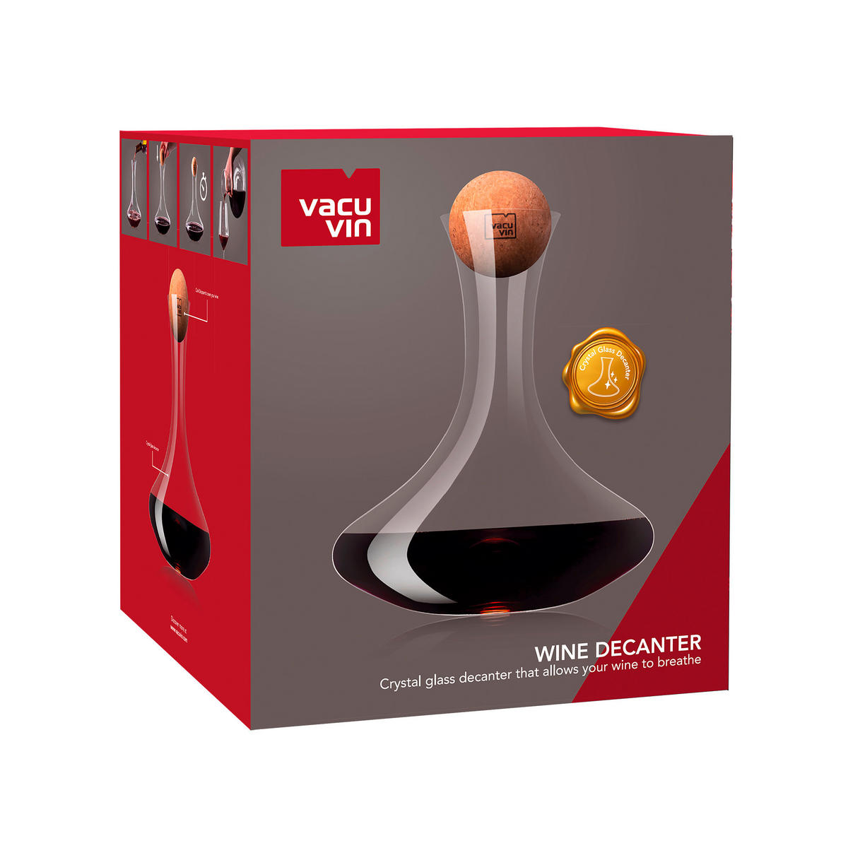 DEKANTER  1 l   - prozirno, Basics, staklo (23/23/26,3cm) - Vacu Vin