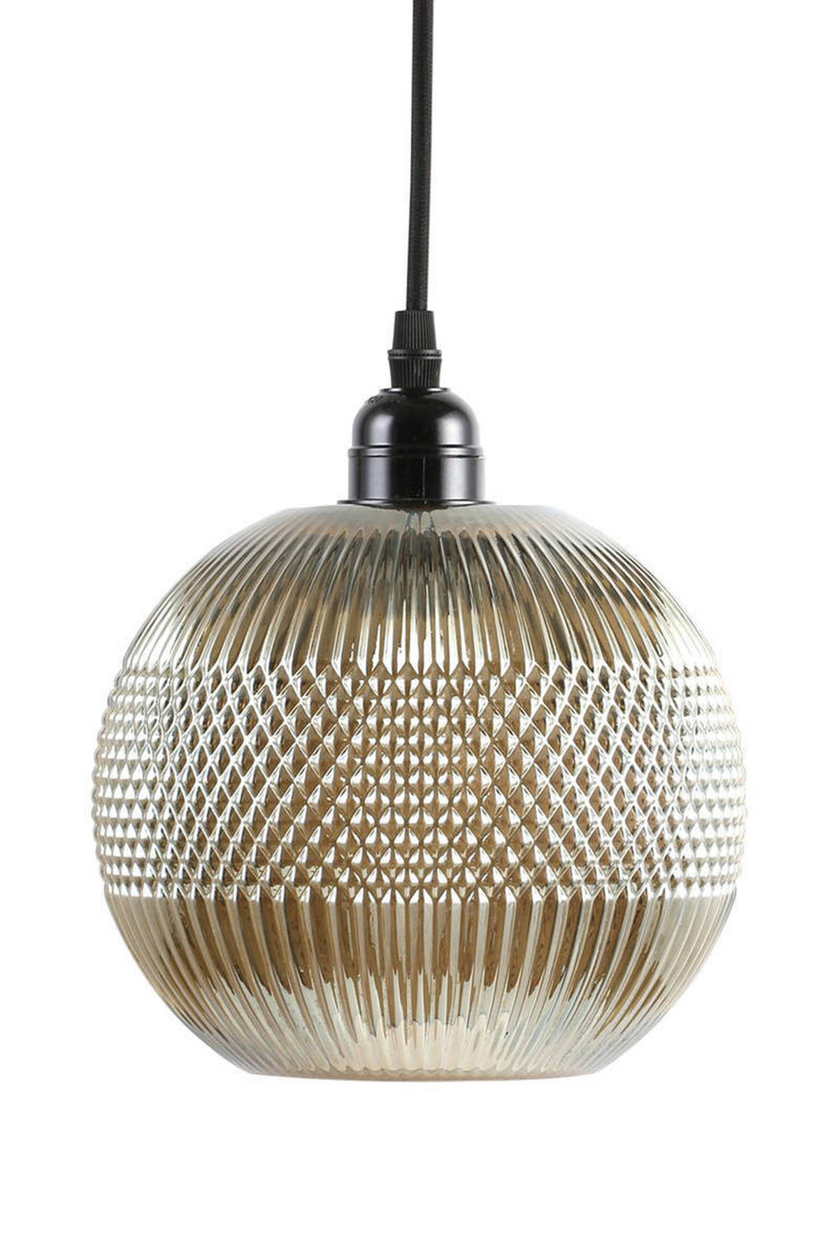 HÄNGELEUCHTE  19/21/19 cm   - Goldfarben/Braun, Trend, Glas (19/21/19cm) - Kayoom