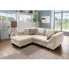 ECKSOFA Beige Cord  - Beige/Graubraun, Design, Holz/Textil (190/250cm) - MID.YOU