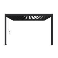 PERGOLA 400/255/360 cm Aluminium  - Anthrazit, Basics, Metall (400/255/360cm) - Gardenson