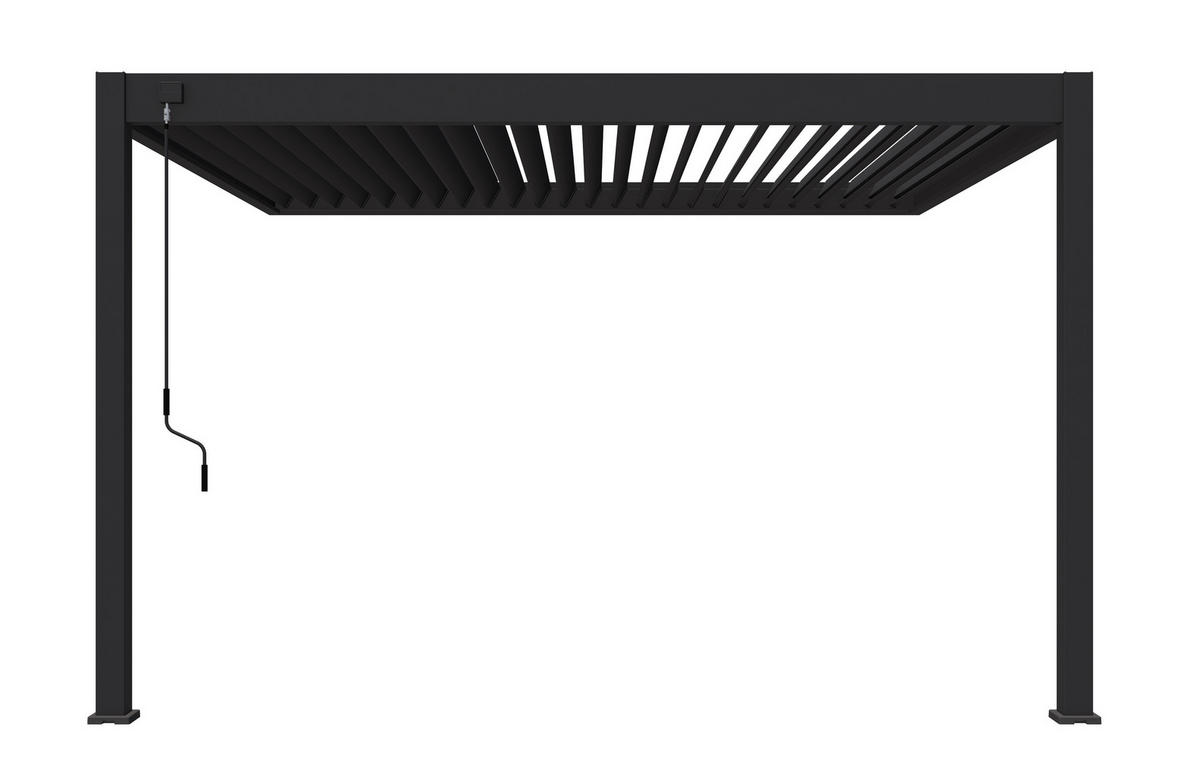PERGOLA 400/255/360 cm Aluminium  - Anthrazit, Basics, Metall (400/255/360cm) - Gardenson
