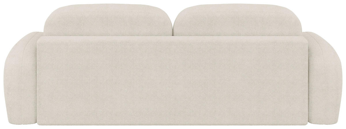 3-SITZER-SOFA Sevilla Plus Bouclé Creme  - Creme/Schwarz, Design, Kunststoff/Textil (256/93/120cm) - MID.YOU