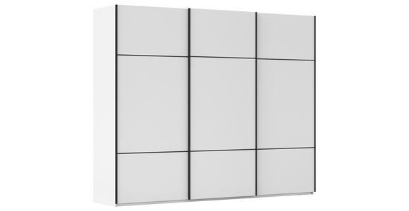 SCHWEBETÜRENSCHRANK  in Weiß  - Schwarz/Weiß, KONVENTIONELL, Holzwerkstoff/Metall (242/223/68cm) - Novel