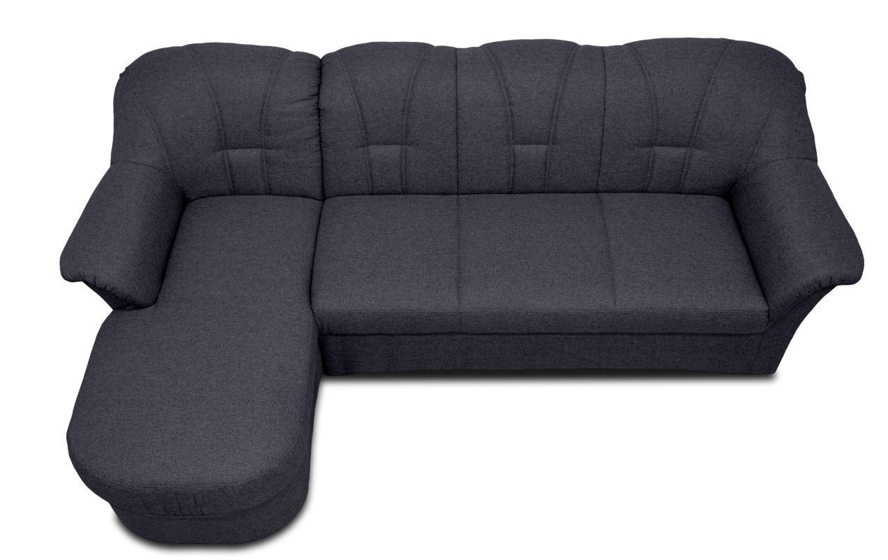 ECKSOFA Dunkelblau Webstoff  - Schwarz/Dunkelblau, KONVENTIONELL, Textil (142/233cm) - MID.YOU