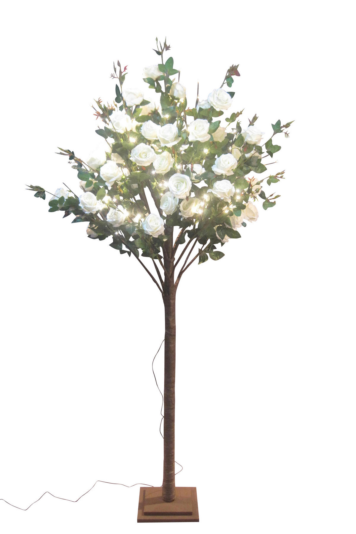 DEKOBAUM  - Braun/Weiß, Design, Papier/Kunststoff (210cm)