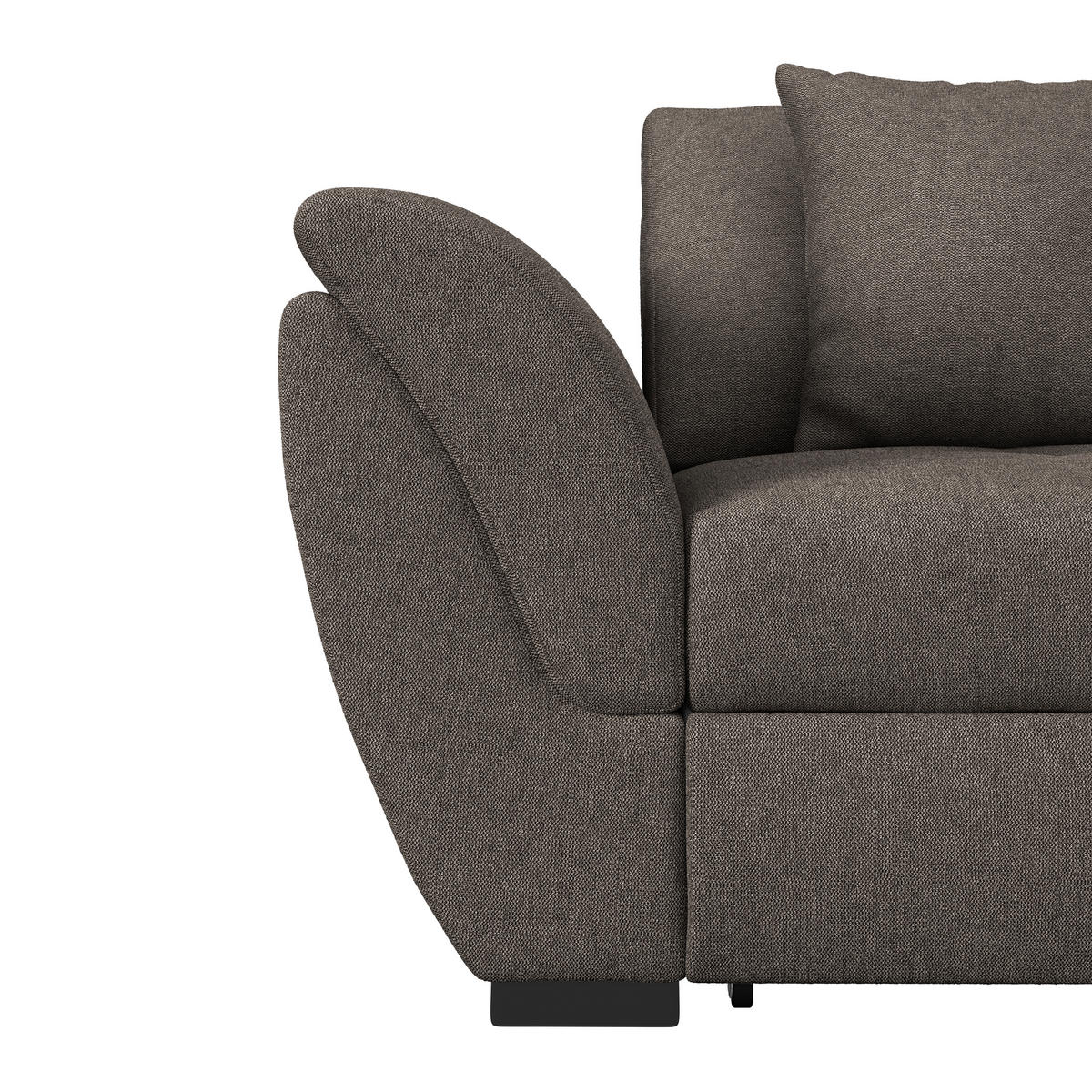 ECKSOFA in Webstoff Braun  - Braun, Design, Kunststoff/Textil (278/187cm) - Livetastic