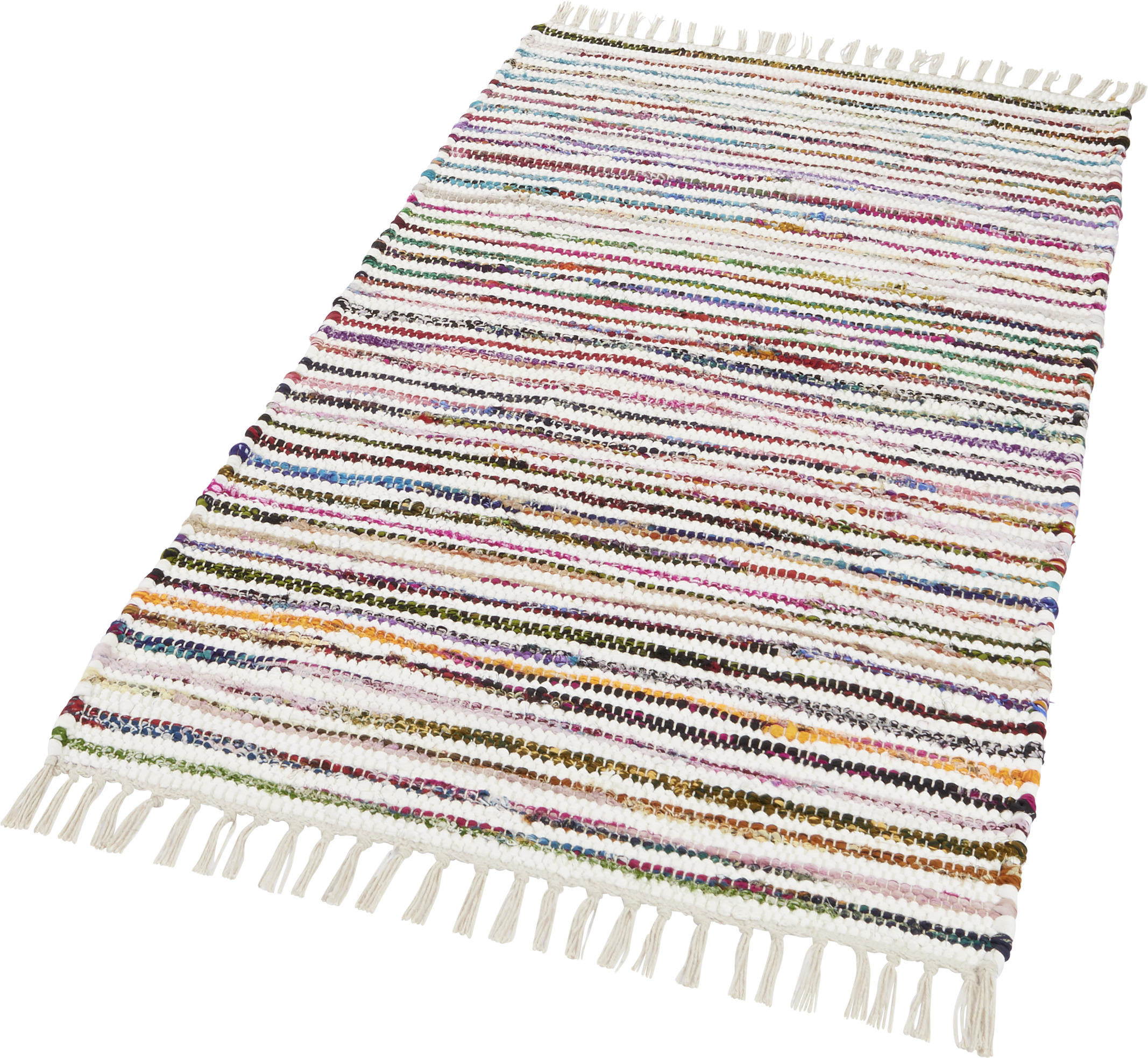 FLECKERLTEPPICH 80/150 cm Mirella Multicolor, Weiß  - Multicolor/Weiß, Basics, Textil (80/150cm) - Boxxx