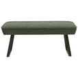 HOCKERBANK 118/50/51 cm   - Waldgrün/Schwarz, Design, Textil/Metall (118/50/51cm) - Dieter Knoll