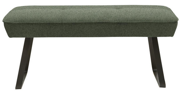 HOCKERBANK 118/50/51 cm   - Waldgrün/Schwarz, Design, Textil/Metall (118/50/51cm) - Dieter Knoll