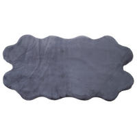 UMĚLÁ KOŽEŠINA, 90/160 cm, šedá - šedá, Basics, textil (90/160cm)