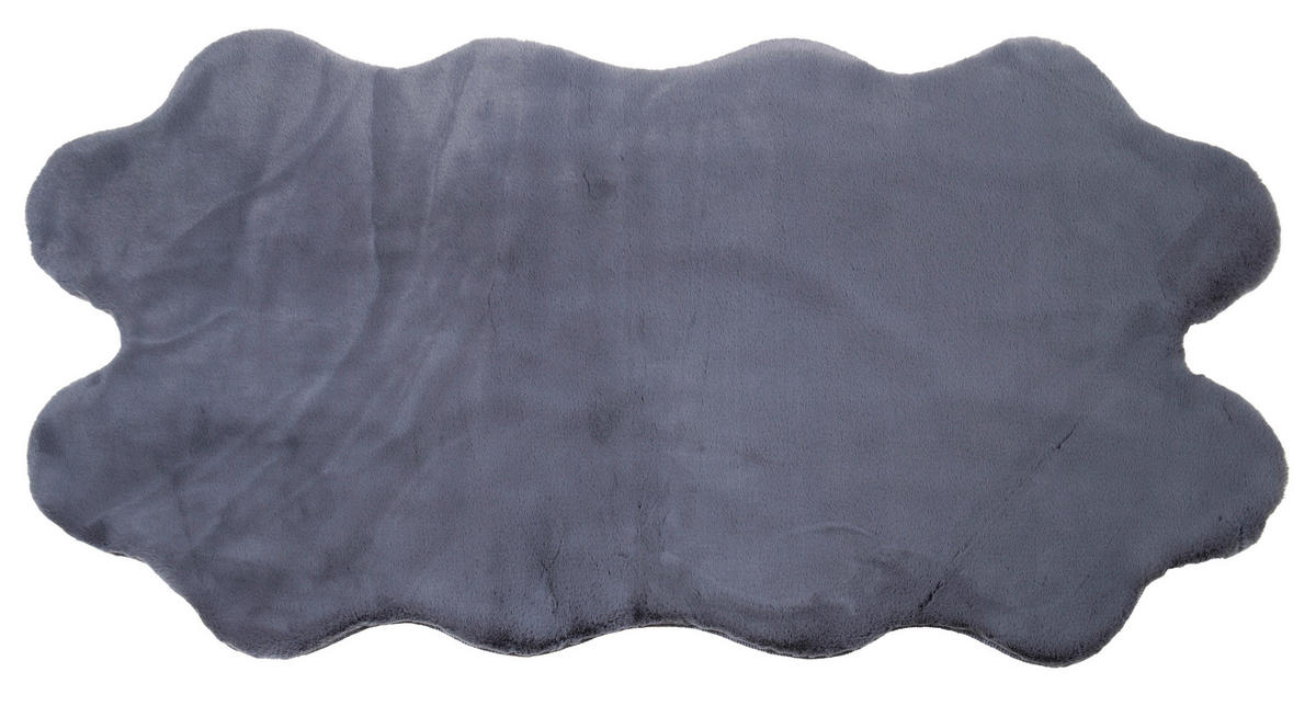 UMĚLÁ KOŽEŠINA, 90/160 cm, šedá - šedá, Basics, textil (90/160cm)