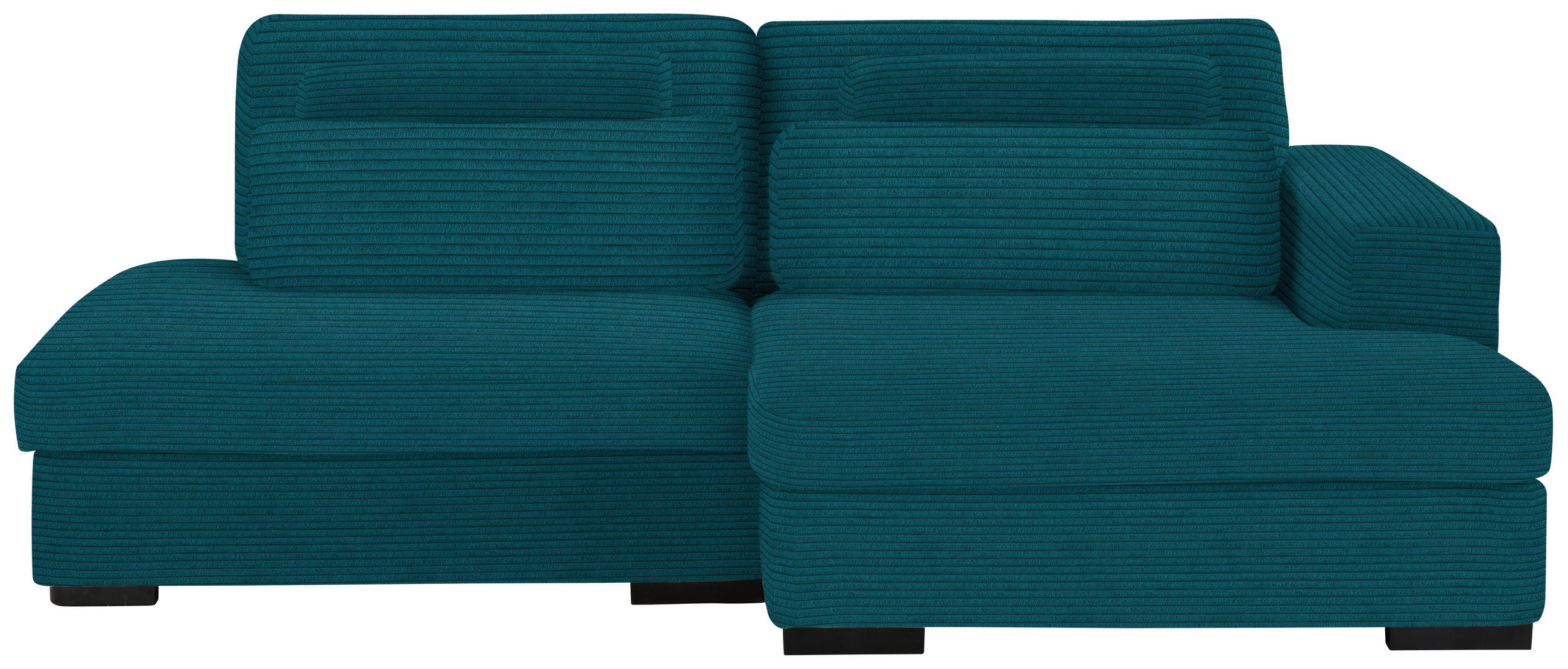 ECKSOFA Petrol Cord  - Petrol/Schwarz, Design, Kunststoff/Textil (223/158cm) - Lomoco