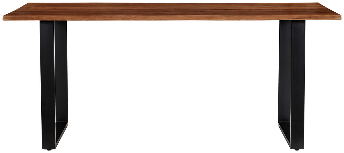 STOL ZA BLAGOVAONICU  crna, boje oraha  drvo, metal      - boje oraha/crna, Moderno, drvo/metal (180/90/76cm) - MID.YOU