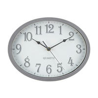 WANDUHR Silberfarben, Weiss  - Weiss/Silberfarben, Basics, Kunststoff (29/22cm) - Ambia Home