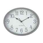 WANDUHR Silberfarben, Weiß  - Silberfarben/Weiß, Basics, Kunststoff (29/22cm) - Ambia Home