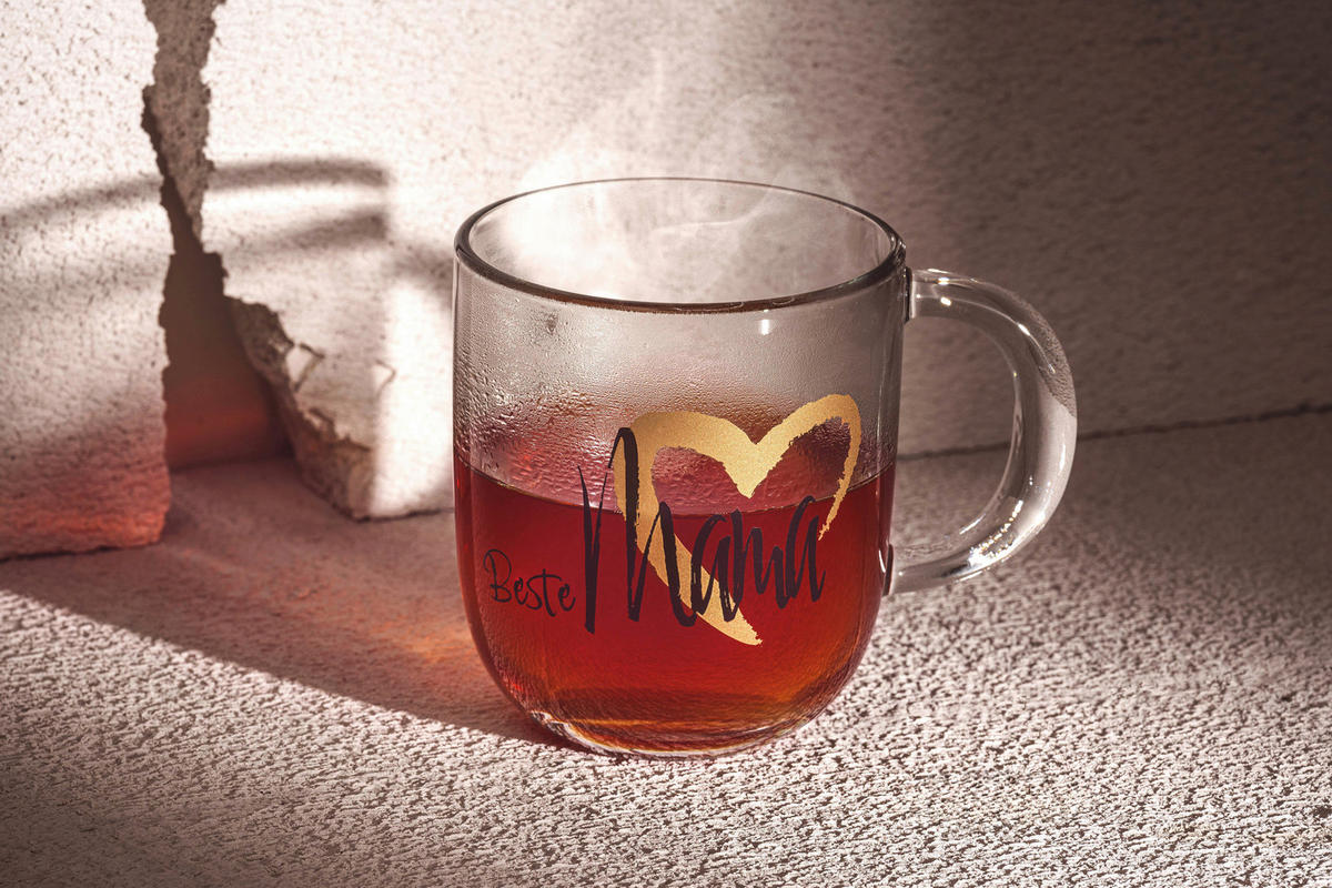 TASSE EMOZIONE 400 ml  - Transparent/Goldfarben, Basics, Glas (12,5/10,0/8,7cm) - Leonardo