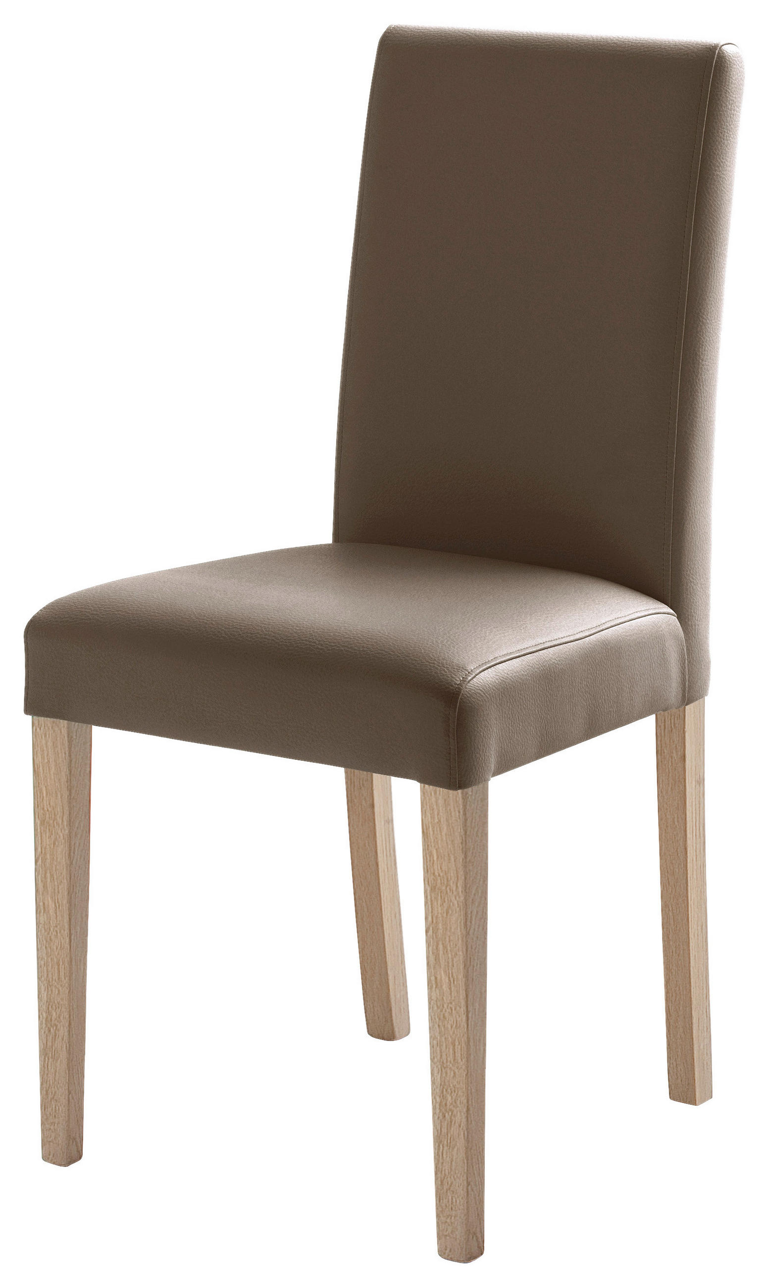 STUHL  in Lederlook Textil  - Sonoma Eiche/Cappuccino, KONVENTIONELL, Holz/Textil (44/92/57cm) - Carryhome