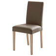 STUHL  in Lederlook Textil  - Sonoma Eiche/Cappuccino, KONVENTIONELL, Holz/Textil (44/92/57cm) - Carryhome
