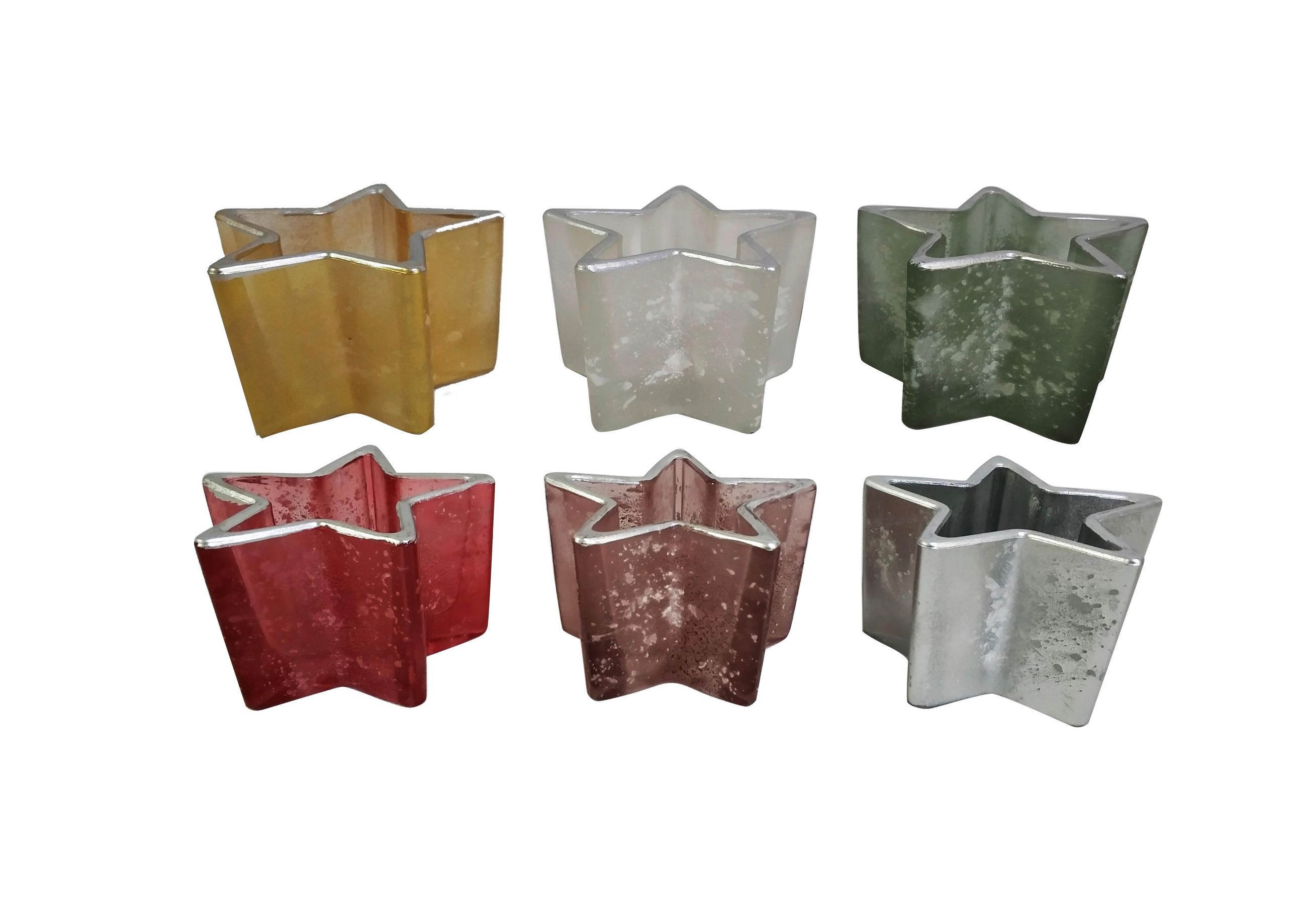 SUPORT STICLĂ LUMÂNARE PASTIL - argintiu/roz aprins, Lifestyle, sticlă (10/6,5cm) - X-Mas