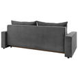 SCHLAFSOFA in Cord Dunkelgrau  - Dunkelgrau/Schwarz, KONVENTIONELL, Kunststoff/Textil (233/92/108cm) - Carryhome