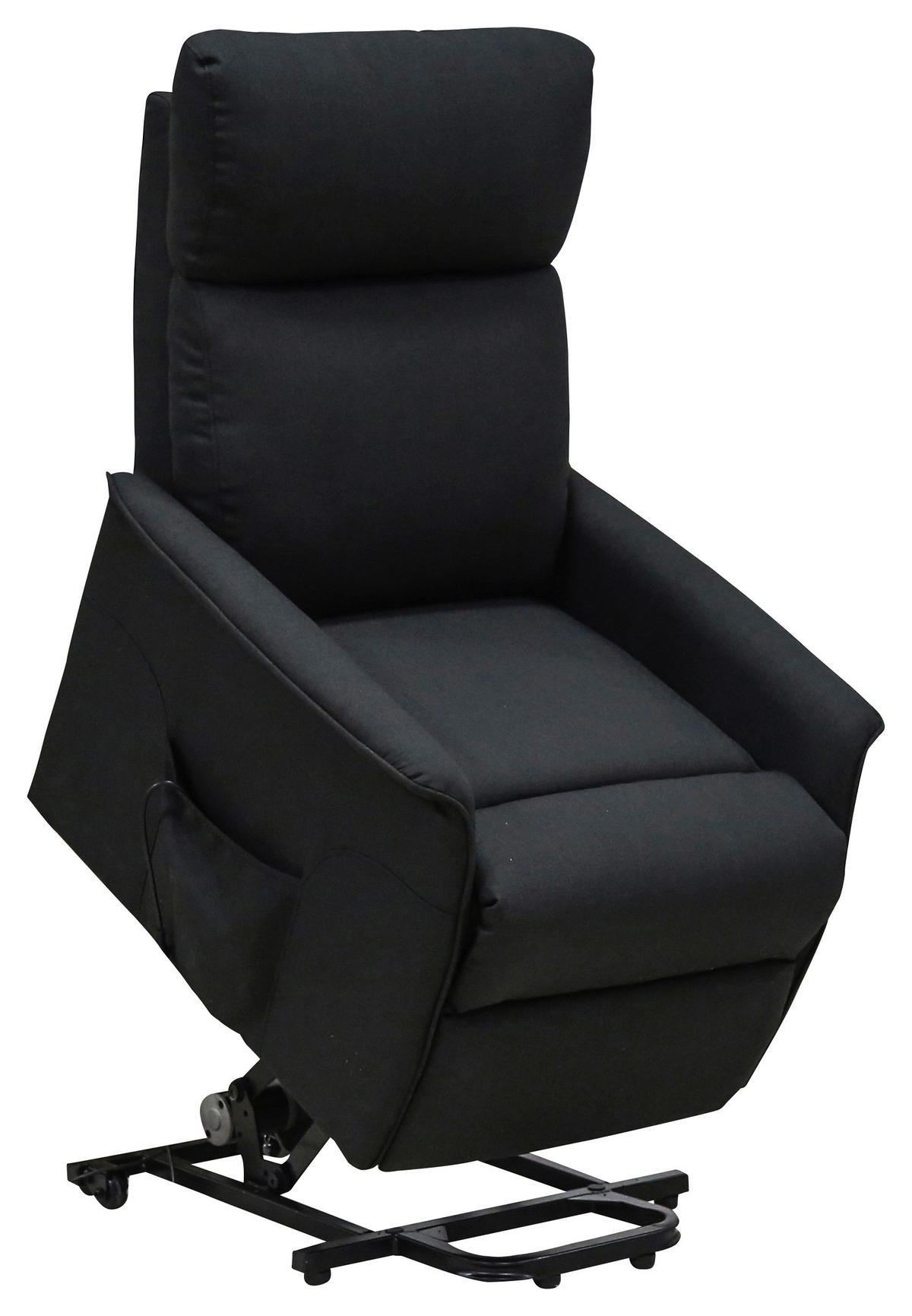 TV FOTELJA metal, tekstil  crna   - siva/crna, Konvencionalno, metal/tekstil (66/80-97/90-159,5cm) - Ti'me