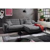 ECKSOFA Ottomane rechts  Badia Dunkelgrau Cord  - Dunkelgrau/Schwarz, Design, Textil/Metall (296/207cm) - Dieter Knoll