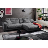 ECKSOFA Ottomane rechts  Dunkelgrau Cord  - Dunkelgrau/Schwarz, Design, Textil/Metall (296/207cm) - Dieter Knoll