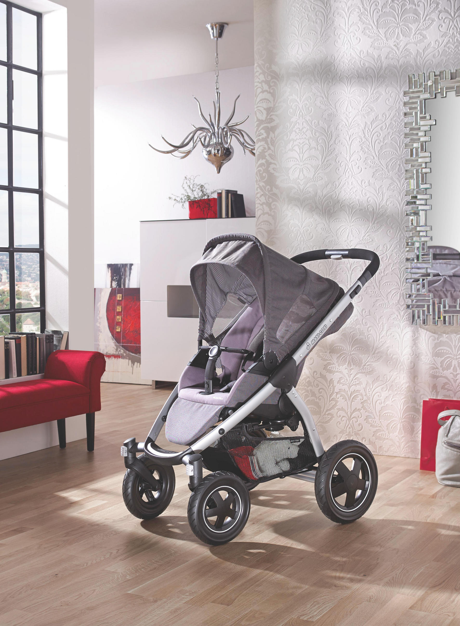 KINDERWAGENSET Mura 4 Plus - Silberfarben/Hellgrau, KONVENTIONELL, Kunststoff/Textil (94,5/65/100,5cm) - MAXI-COSI