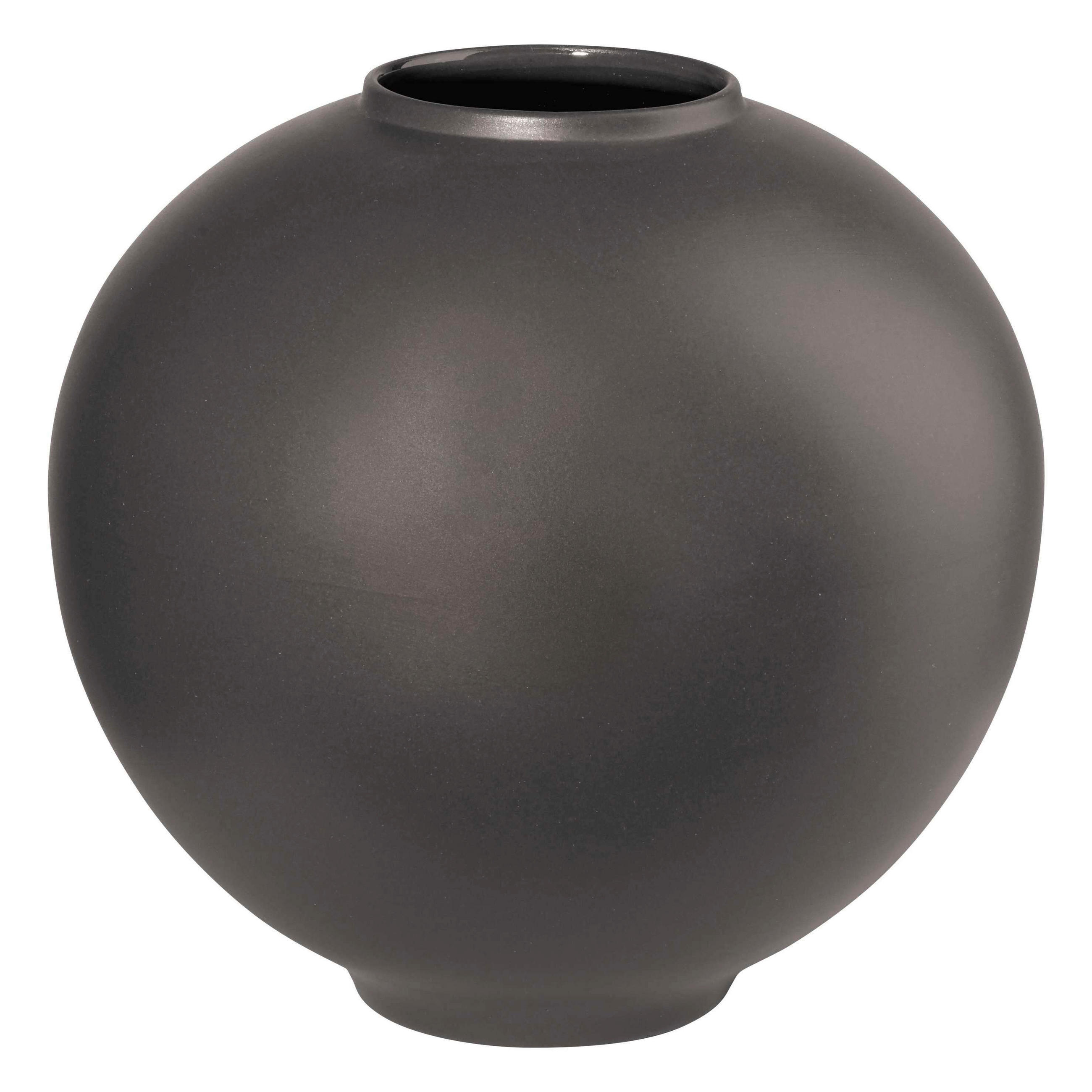 VASE 16 cm  - Schwarz, Basics, Keramik (17,5/17,5/16,5cm) - ASA