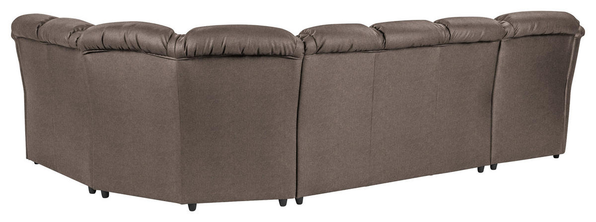 WOHNLANDSCHAFT in Chenille Taupe  - Taupe/Schwarz, Konventionell, Kunststoff/Textil (165/333/216cm) - Livetastic