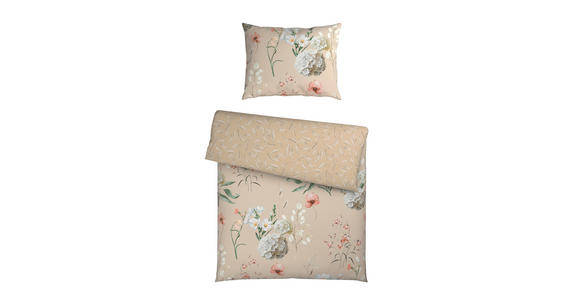 WENDEBETTWÄSCHE 2-teilig Flanell 140/200 cm  - Beige, KONVENTIONELL, Textil (140/200cm) - Esposa