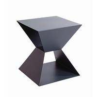 BEISTELLTISCH in Metall 40/40/45 cm  - Graphitfarben, Design, Metall (40/40/45cm)