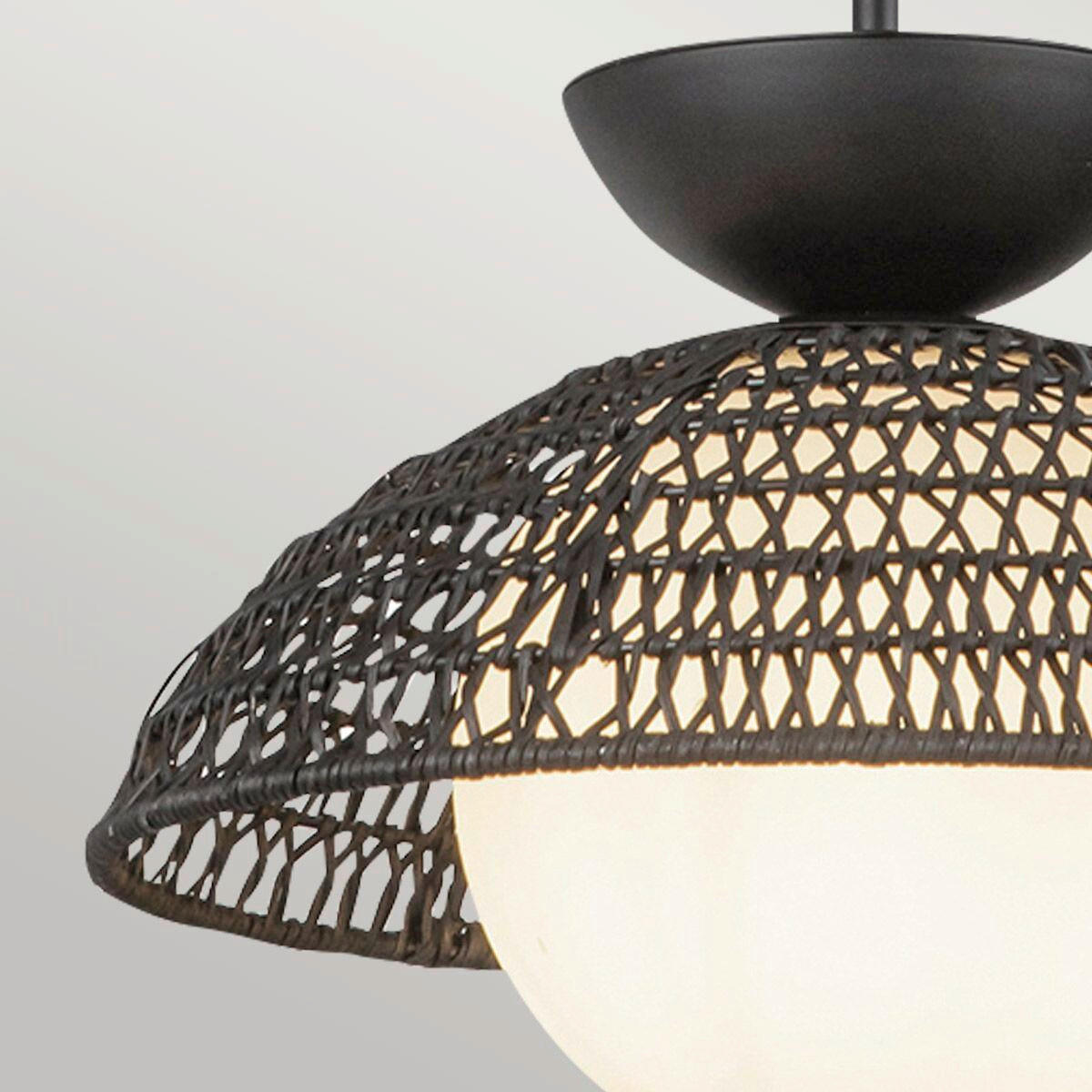 HÄNGELEUCHTE 37,5/26,4 cm  - Schwarz, LIFESTYLE, Glas/Holz (37,5/26,4cm) - Elstead Lighting