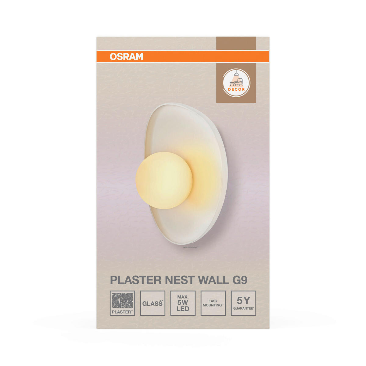 WANDLEUCHTE 20/13.5/26 cm   - Weiß, Basics, Glas/Stein (20/13.5/26cm) - Osram