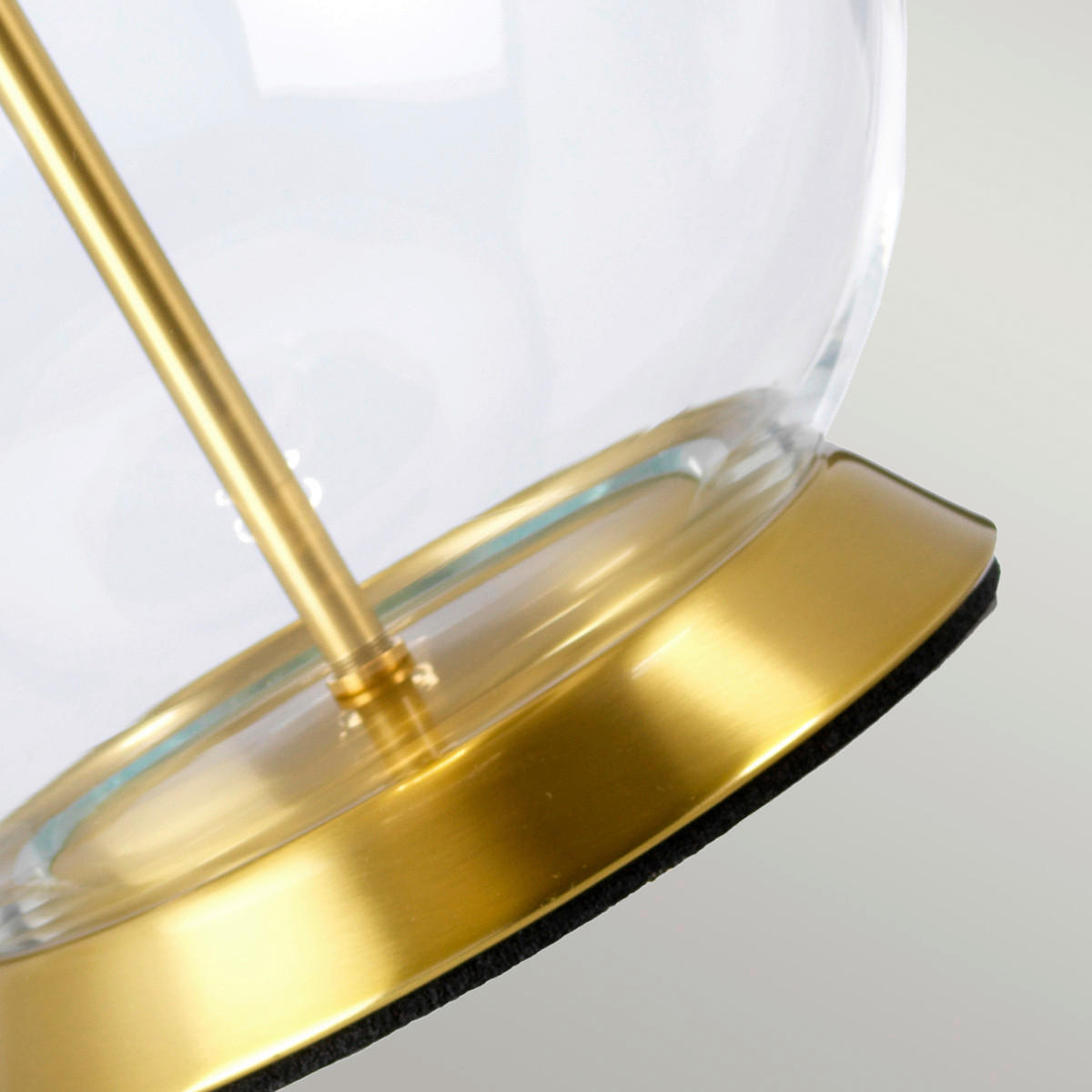 TISCHLEUCHTE - Messingfarben/Schwarz, Konventionell, Glas/Textil (36/67cm) - Elstead Lighting