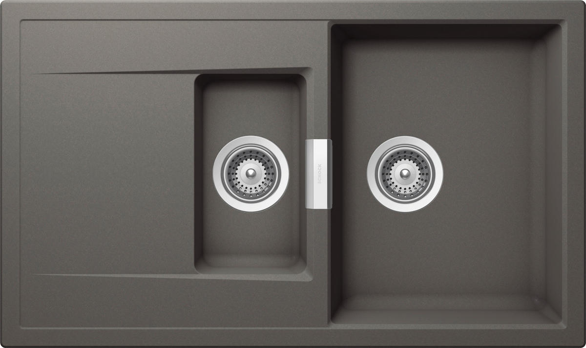 SPÜLE MONO D-150-A / MOND150ASIL  - Grau, Basics, Stein (86/51cm) - Schock