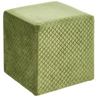 TABURET in lemn, textil verde  - verde, Trend, lemn/textil (38/38/38cm) - Xora
