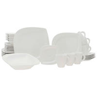 KOMBINOVANÁ SOUPRAVA, 30dílné, porcelán - bílá, keramika - Creatable