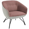COCKTAILSESSEL - Beere/Anthrazit, Design, Leder/Textil (76/80/73cm) - Joop!