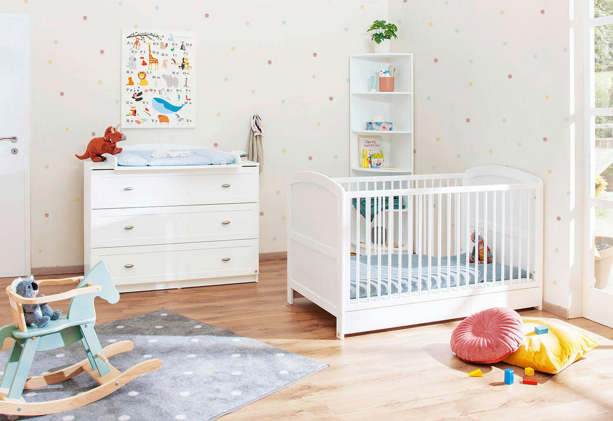 BABYZIMMER PINOLINO LAURA  - Weiß, Trend, Holzwerkstoff - Pinolino