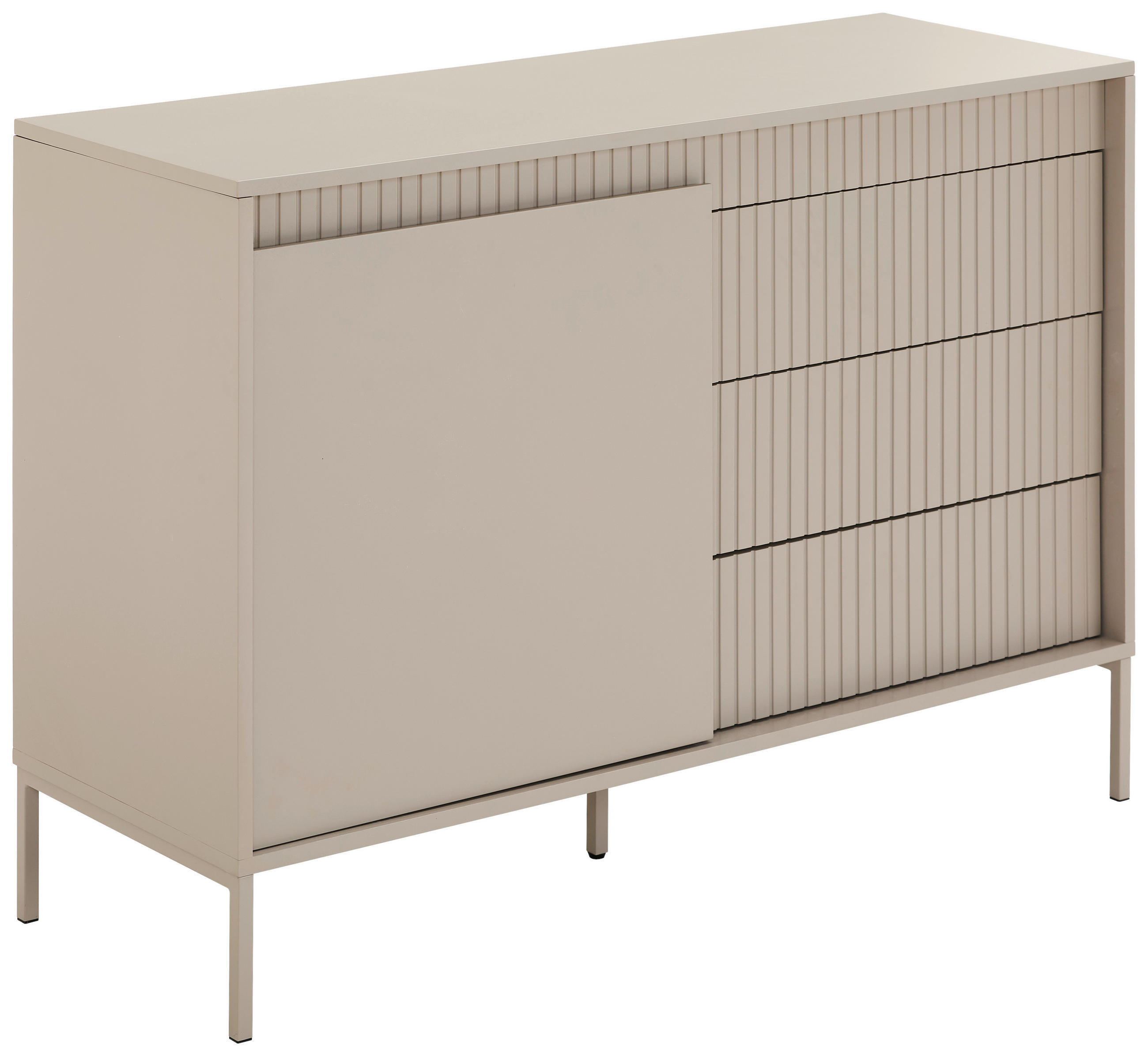 KOMODA, kašmírová, 110,8/77,8/40 cm - kašmírová, Trend, kov/kompozitní dřevo (110,8/77,8/40cm) - Xora