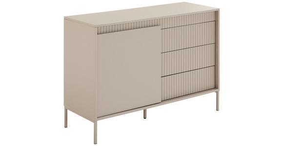 KOMMODE  in 110,8/77,8/40 cm  - Kaschmir, Trend, Holzwerkstoff/Metall (110,8/77,8/40cm) - Xora