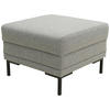 HOCKER Webstoff Silberfarben  - Silberfarben/Schwarz, Design, Textil/Metall (55/45/55cm) - LOOKS by W.Joop