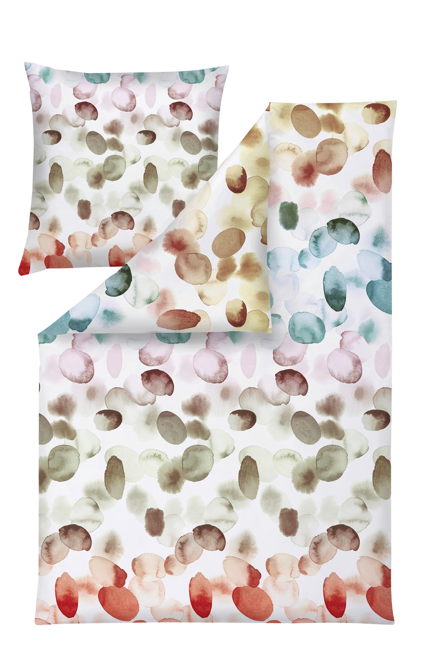 BETTWÄSCHE 2-teilig Impulse Makosatin 135/200 cm  - Olivgrün, Design, Textil (135/200cm) - Estella