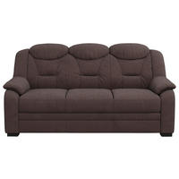 3-SITZER-SOFA Chenille Braun  - Schwarz/Braun, Basics, Kunststoff/Textil (189/99/99cm) - MID.YOU