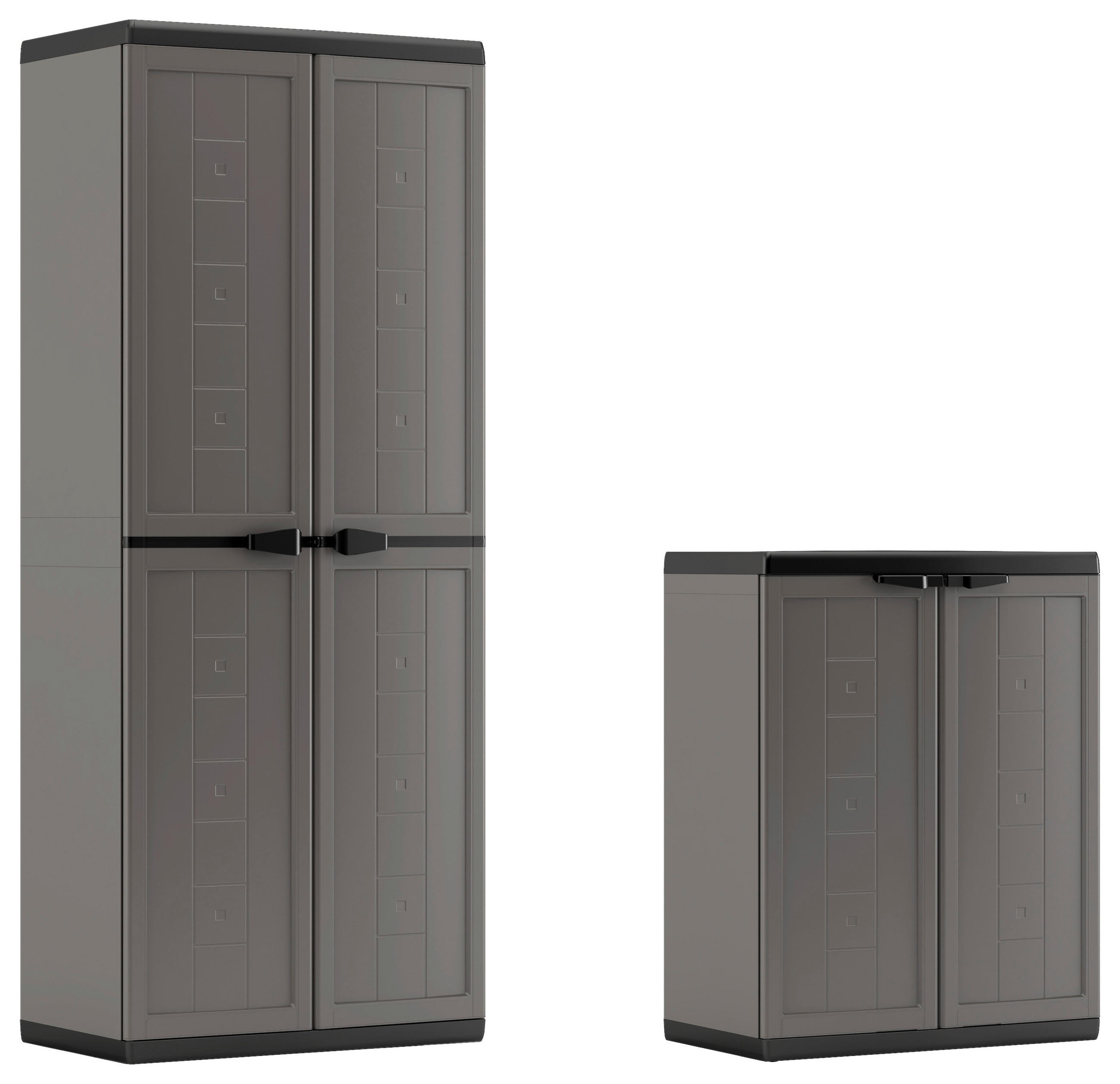 Mid.you Geräteschrank-Set E-Com Jolly Set Anthrazit, Grau 68x166x87 cm