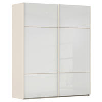 SCHWEBETÜRENSCHRANK in Weiss, Champagner  - Weiss/Champagner, Konventionell, Glas/Holzwerkstoff (201/223/67cm) - Novel