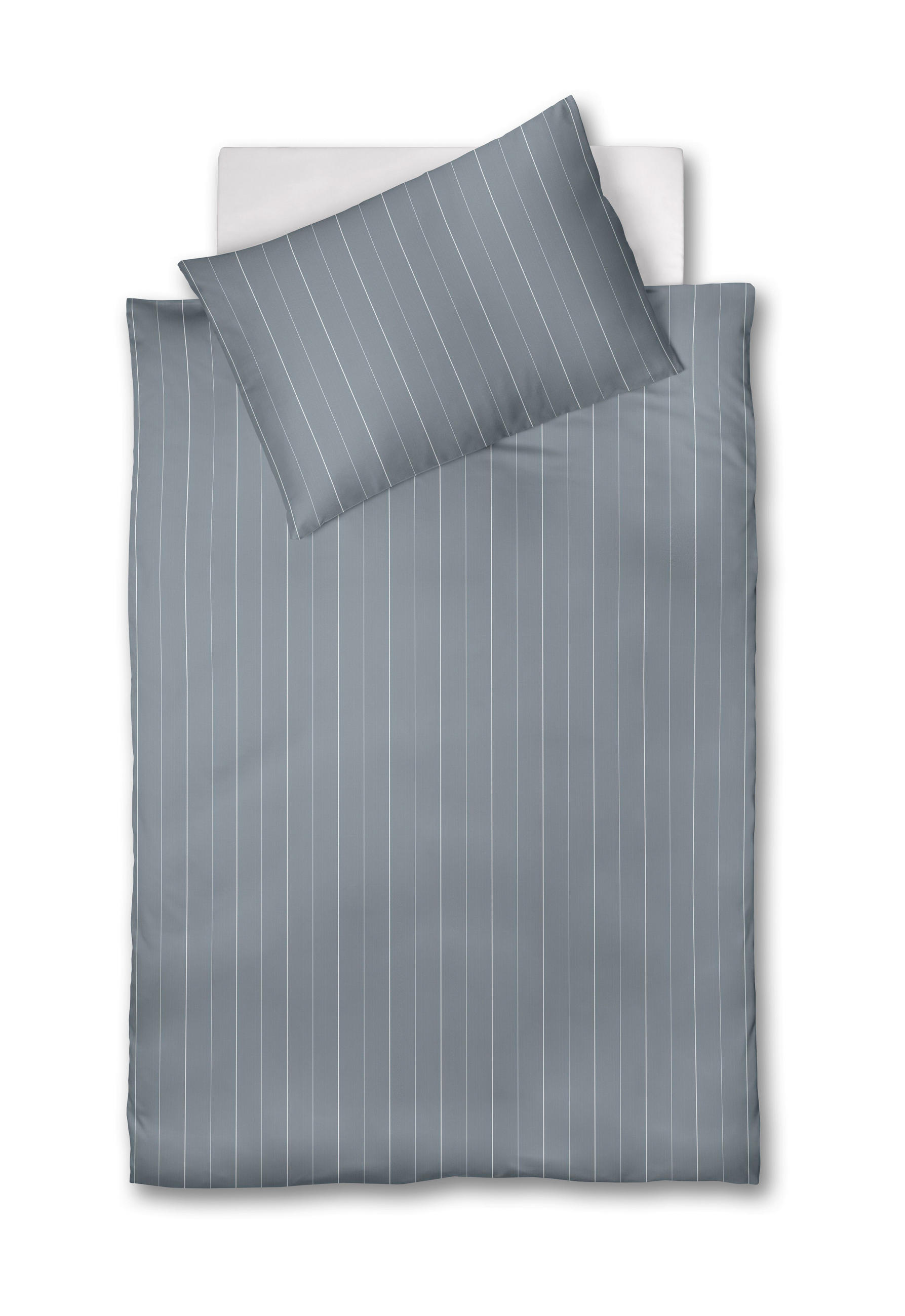 POVLEČENÍ, flanel, bílá, pastelově modrá, 140/200 cm - bílá/pastelově modrá, Basics, textil (140/200cm)
